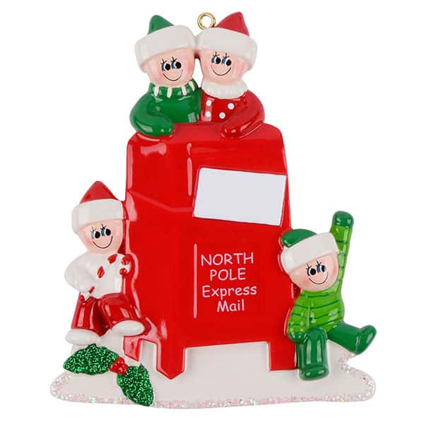 Letters to Santa Family Ornament Personalize