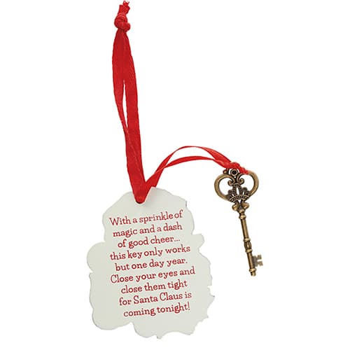 Retro Santa Clause Key Ornament Back