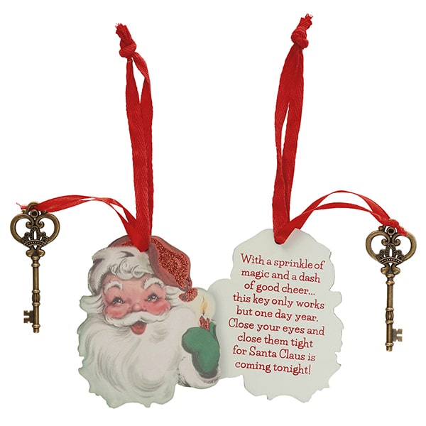 Retro Santa Claus Key Ornament