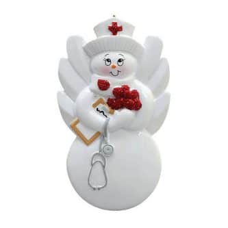 Snow Nurse Ornament Personalize