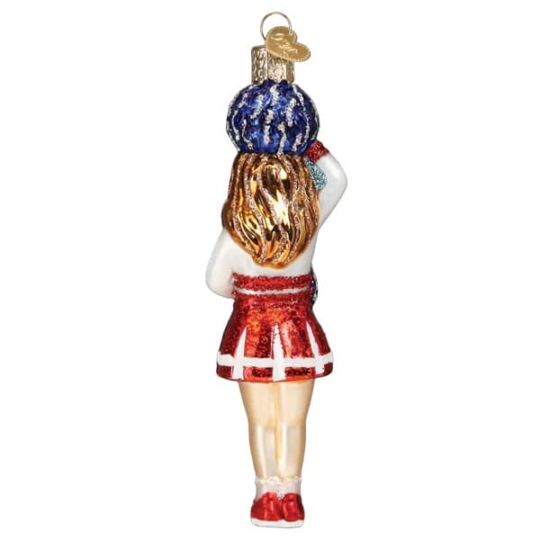 Cheerleader Ornament Old World Christmas Back