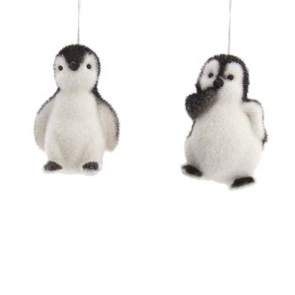 Baby Penguin Flocked Ornaments