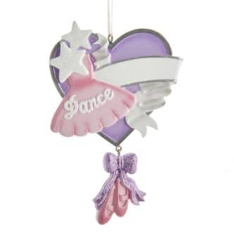 Ballet Heart Dance Ornament Personalize