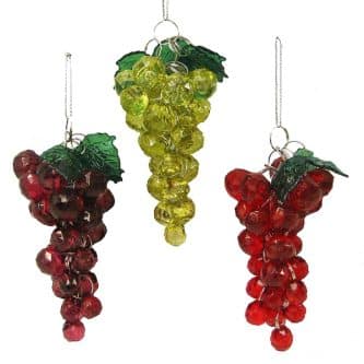 Beaded Grape Cluster Ornaments