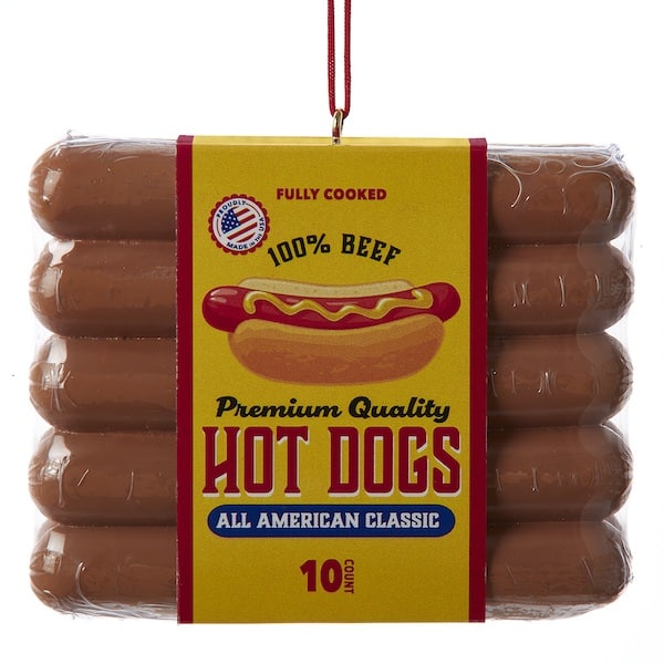 Beef Hot Dogs Ornament