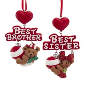 Best Sister Or Brother Ornaments Personalized