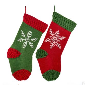 Bubble Knit Cuff Christmas Stockings