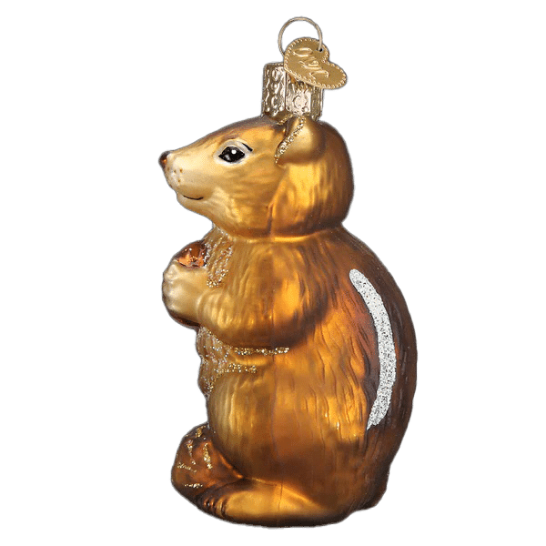 Chipmunk Ornament Old World Christmas Side