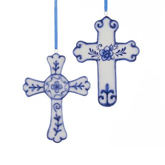 Delft Blue Cross Ornaments