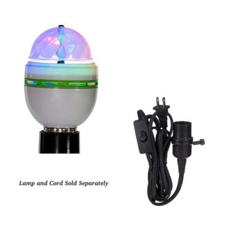 Disco Rotating LED Lamp Or Black Cord
