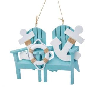 Double Adirondack Chair Ornament Personalize