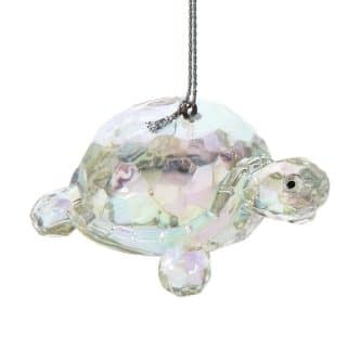 Faceted Clear Sea Turtle Ornament