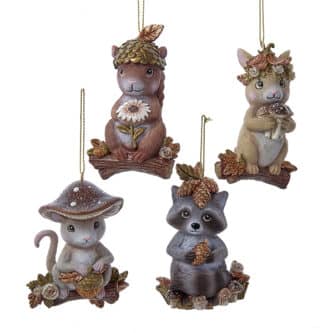 Forest Animals With Foliage Ornament