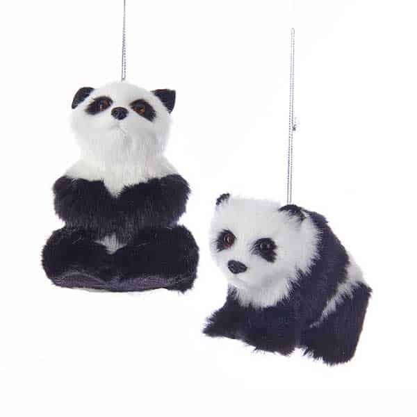 Furry Panda Ornaments Personalized