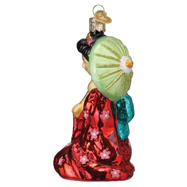 Geisha Ornament Old World Christmas Side