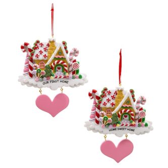 Gingerbread First Or Sweet Home Ornaments Personalize