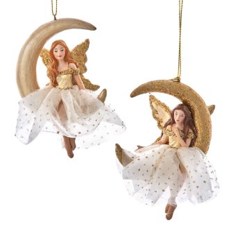 Gold Moon Fairy Ornaments