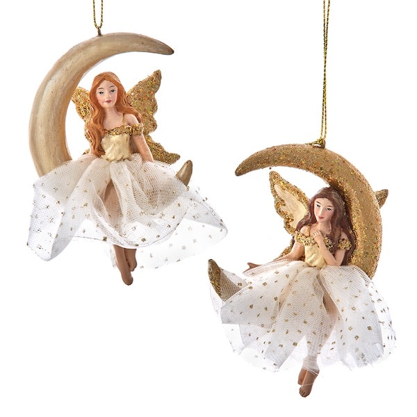 Gold Moon Fairy Ornaments