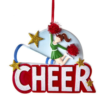 Gold Star Cheerleader Ornament Personalize