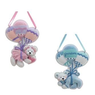 Grandchild Bear Balloons Ornaments Personalized