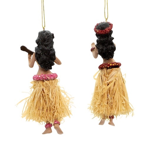 Hawaii Hula Dancer Ornaments Back