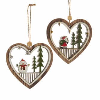Heart Snowman Or Santa Cut Out Ornaments