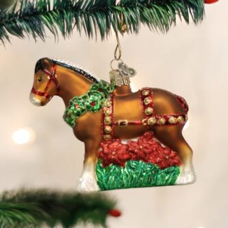 Holiday Clydesdale Ornament Old World Christmas