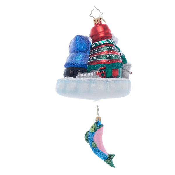 Ice Fishing Snow Pals by Radko Back