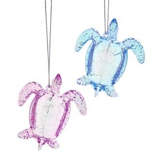 Iridescent Sea Turtle Ornaments