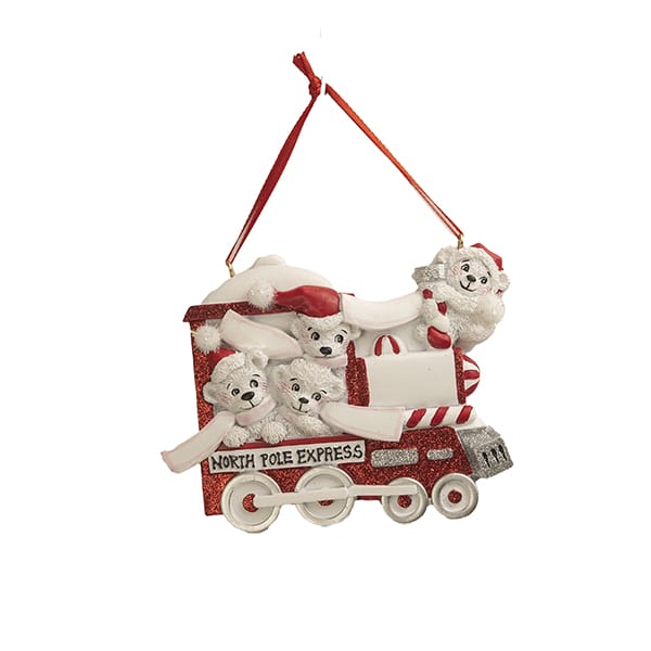 North Pole Express Bear Family Personalized 4