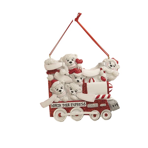 North Pole Express Bear Family Personalized 5