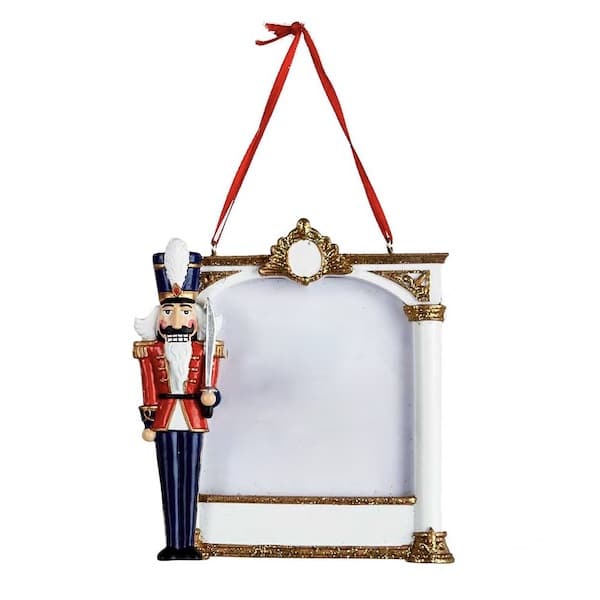 Nutcracker Soldier Frame Ornament Personalize