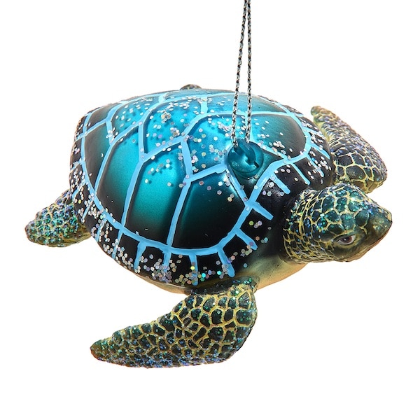 Ocean Blue Sea Turtle Ornament