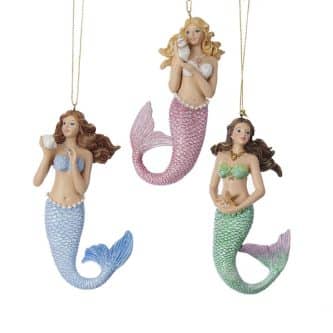 Pastel Waters Mermaid Ornaments