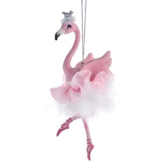 Pink Flamingo Ballet Ornament