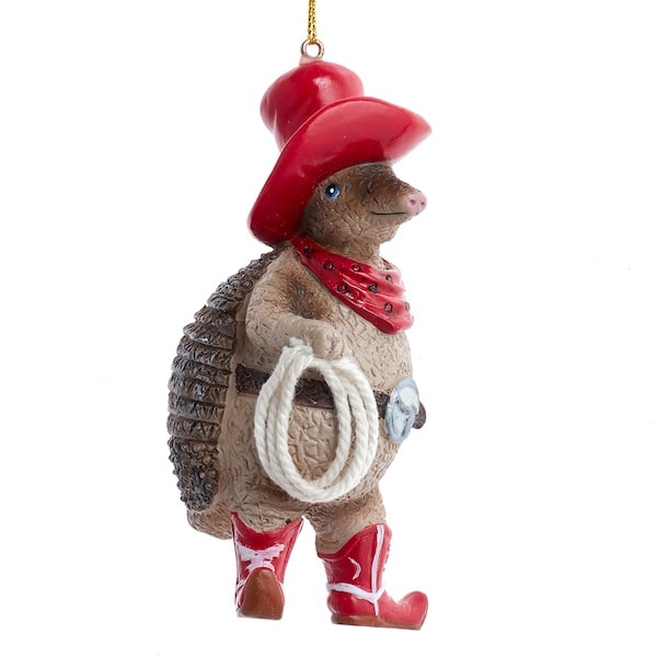 Roundup Cowboy Armadillo Ornament