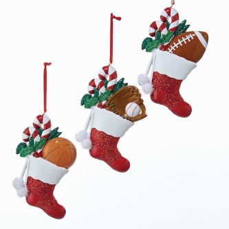 Sports Stocking Ornaments Personalize