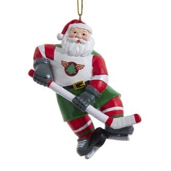 Team Santa Ice Hockey Ornament