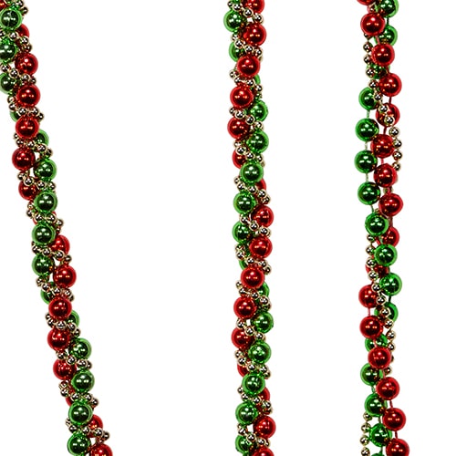 Twisted Bead Tri color Garland Close Up