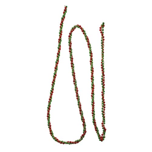 Twisted Bead Tri color Garland Full Strand