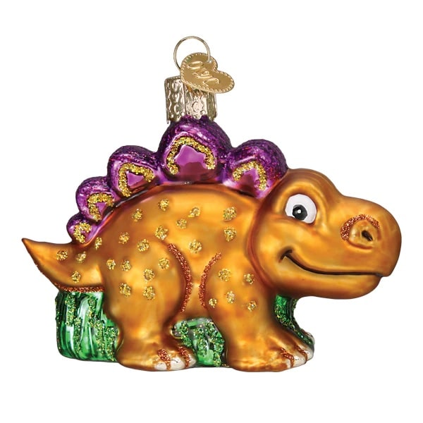 A roarable Stegosaurus Ornament Old World Christmas Side