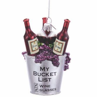 Bucket List Wine Ornament