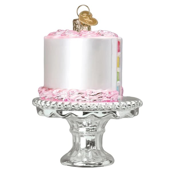 Cake on Stand Ornament Old World Christmas Side