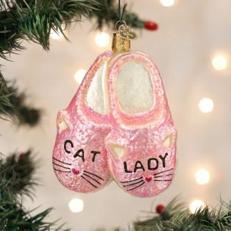 Cat Lady Slippers Ornament Old World Christmas