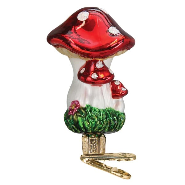 Clip on Mushrooms Ornament Old World Christmas Side Two