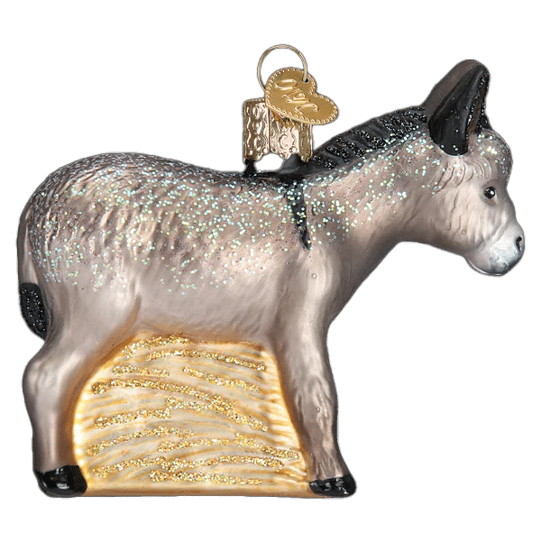 Donkey Ornament Old World Christmas Back