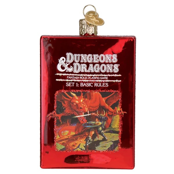 Dungeons Dragons Red Box Ornament Old World Christmas Back