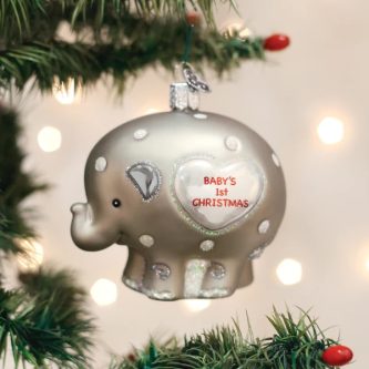 Elephant Babys First Ornament Old World Christmas