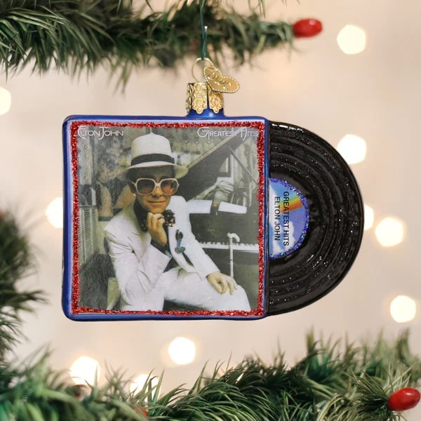 Elton John Greatest Hits Album Ornament Old World Christmas