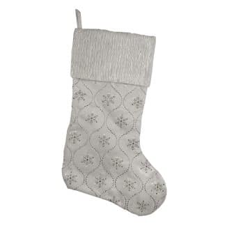 Embroidered Snowflake Stocking